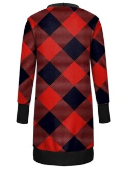 Women's Ugly Christmas Sweater Cardigan Sweater Jacket V Neck Ribbed Knit Polyester Button Knitted Print Fall Winter Long Outdoor Christmas Daily Fashion Casual Soft Long Sleeve Plaid Elk Christmas -Xmas Cothing Store pduwqt1697290891486