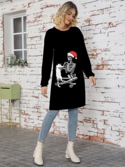 Women's Ugly Christmas Sweater Sweater Dress Christmas Sweaters Crew Neck Ribbed Knit Polyester Knitted Print Fall Winter Regular Outdoor Xmas Daily Stylish Casual Soft Long Sleeve Letter -Xmas Cothing Store peraks1697291255310