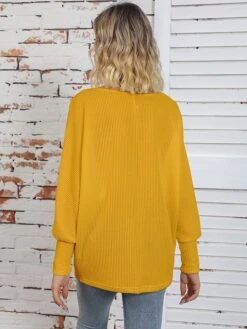 Women's Pullover Sweater Jumper Crew Neck Ribbed Knit Print Fall Winter Regular Christmas Stylish Soft Long Sleeve Letter Santa Claus Yellow Red S M L -Xmas Cothing Store pfkepp1697021313656