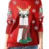 Women's Ugly Christmas Sweater Pullover Sweater Jumper Christmas Sweaters Crew Neck Ribbed Knit Acrylic Knitted Fall Winter Regular Outdoor Xmas Daily Stylish Casual Soft Long Sleeve Animal -Xmas Cothing Store pgtkwz1697290681643