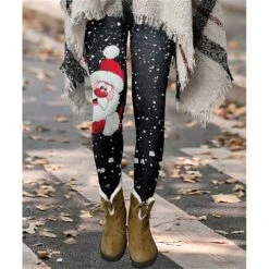 Women's Fleece Pants Xmas Tights Leggings Thermal Underwear Fleece Lined Dark Gray Khaki Red Vacation Casual Christmas Snowman Weekend Winter Print Stretchy Ankle-Length Thermal Warm Santa Claus 14 Women's Fleece Pants Xmas Tights Leggings Thermal Underwear Fleece Lined Dark Gray Khaki Red Vacation Casual Christmas Snowman Weekend Winter Print Stretchy Ankle-Length Thermal Warm Santa Claus -Xmas Cothing Store pgvxnx1663739679473