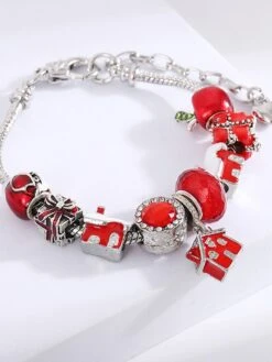 Women's Pendant Bracelet Beads Christmas Tree Personalized Stylish Natural Classic Sweet Alloy Bracelet Jewelry Silver / Golden / Golden Red For Xmas Gift Festival -Xmas Cothing Store phkldv1695709406871