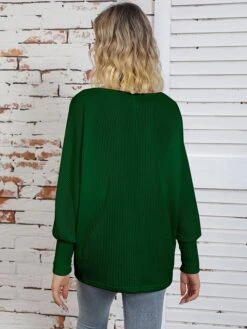 Women's Pullover Sweater Jumper Crew Neck Ribbed Knit Print Fall Winter Regular Christmas Soft Long Sleeve Animal Elk White Green S M L -Xmas Cothing Store pjdbrn1697021474515
