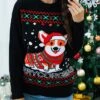 Women's Ugly Christmas Sweater Pullover Sweater Jumper Crew Neck Ribbed Knit Acrylic Oversized Fall Winter Regular Outdoor Xmas Daily Stylish Casual Soft Long Sleeve Animal Letter Yellow Red Blue -Xmas Cothing Store pjdctn1696903325425
