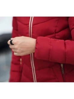 Women's Puffer Jacket Casual Zipper Daily Wear Going Out Christmas Polyester Coat Winter Fall Black Wine Army Green Zipper Hoodie Regular Fit M L XL XXL 3XL 4XL -Xmas Cothing Store pkqdkr1630915628329
