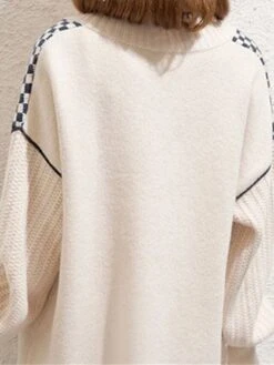 Women's Cardigan Sweater Open Front Ribbed Knit Polyester Button Pocket Fall Winter Short Outdoor Christmas Daily Stylish Casual Soft Long Sleeve Plaid Shallow Rice Red Orange One-Size Xmas -Xmas Cothing Store pxuezx1695262427268