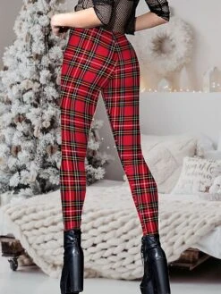 Women's Leggings Full Length Fashion Streetwear Christmas Street Red S M Fall Winter -Xmas Cothing Store pzlyru1695798615899