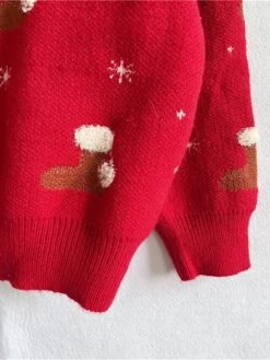 Women's Ugly Christmas Sweater Pullover Sweater Jumper Crew Neck Ribbed Knit Polyester Patchwork Fall Winter Regular Outdoor Christmas Daily Stylish Casual Soft Long Sleeve Color Block Snowflake Red -Xmas Cothing Store qajefh1696918501507