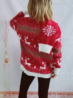 Women's Christmas Sweater Set Pullover Sweater Jumper Christmas Sweaters Crew Neck Chunky Knit Polyester Knitted Spring Fall Winter Regular Daily New Year -Xmas Cothing Store qdbbgo1697539832248