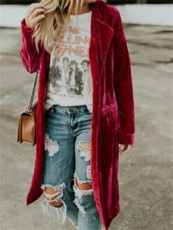 Women's Velvet Trench Coat Christmas Party Long Overcoat Winter Open Front Lapel Pea Coat Windproof Warm Street Xmas Jacket Long Sleeve With Pockets Dark Grey Black Yellow 8 Women's Velvet Trench Coat Christmas Party Long Overcoat Winter Open Front Lapel Pea Coat Windproof Warm Street Xmas Jacket Long Sleeve With Pockets Dark Grey Black Yellow -Xmas Cothing Store qfpkve1692949477575