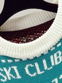 Women's Ugly Christmas Sweater Pullover Sweater Jumper Crew Neck Ribbed Knit Cotton Knitted Fall Winter Outdoor Xmas Daily Stylish Casual Soft Long Sleeve Geometric Letter Snowman White Red -Xmas Cothing Store qfwmcg1668155356495