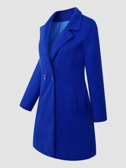 Women's Winter Coat Long Overcoat Christmas Party Wear Double Breasted Lapel Pea Coat Fall Trench Coat Red -Xmas Cothing Store qikcfb1659942672422
