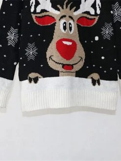 Women's Ugly Christmas Sweater Pullover Sweater Jumper Crew Neck Ribbed Knit Polyester Patchwork Fall Winter Regular Outdoor Xmas Daily Stylish Casual Soft Long Sleeve Elk Snowflake Black Red S 23 Women's Ugly Christmas Sweater Pullover Sweater Jumper Crew Neck Ribbed Knit Polyester Patchwork Fall Winter Regular Outdoor Xmas Daily Stylish Casual Soft Long Sleeve Elk Snowflake Black Red S -Xmas Cothing Store qmmlbp1695111143798