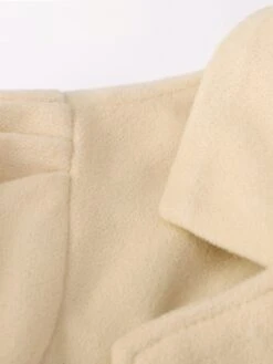 Women's Winter Coat Christmas Party Wear Fall Long Trench Coat With Belt Elegant Over Coat Double Breasted Pea Coat Casual Jacket Long Sleeve Black Red Beige -Xmas Cothing Store qrwhne1638871354138