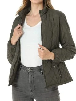 Women's Parka Outdoor Christmas Street Xmas Fall Winter Regular Coat Stand Collar Regular Fit Thermal Warm Windproof Comtemporary Casual Minimalism Jacket Long Sleeve Solid Color With Pockets Full Zip -Xmas Cothing Store qspkev1693389142913