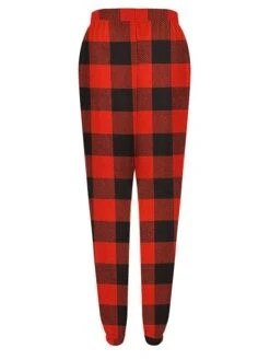 Women's Buffalo Plaid Sweatpants Joggers For Christmas Full Length Fashion Streetwear Christmas Red S M Fall Winter -Xmas Cothing Store qsxdxg1695281987150