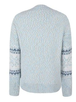 Women's Ugly Christmas Sweater Pullover Sweater Jumper Stand Collar Ribbed Knit Polyester Patchwork Fall Winter Regular Outdoor Christmas Daily Stylish Casual Soft Long Sleeve Snowflake Pink Blue -Xmas Cothing Store quhjqi1696903379013