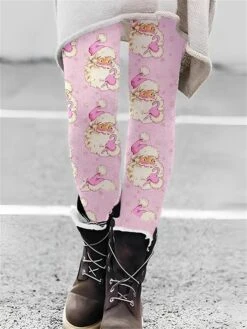 Women's Leggings Full Length Active Fashion Outdoor Christmas Black Pink S M Fall Winter -Xmas Cothing Store rccntl1694773213227