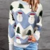 Women's Ugly Christmas Sweater Pullover Sweater Jumper Crew Neck Ribbed Knit Polyester Knitted Fall Winter Tunic Outdoor Christmas New Year Stylish Casual Soft Long Sleeve Snowman Xmas Tree Pink -Xmas Cothing Store rctzqb1667638916340