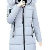 Women's Puffer Jacket Long With Pockets Slim Fit Fur Collar Coat Powder Bean Green White Black Gray Classic Style Christmas Winter Zipper Hoodie Regular Fit M L XL XXL XXXL / Daily / Windproof -Xmas Cothing Store rcxhnf1648704560889