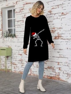 Women's Ugly Christmas Sweater Sweater Dress Christmas Sweaters Crew Neck Ribbed Knit Polyester Knitted Print Fall Winter Regular Outdoor Xmas Daily Stylish Casual Soft Long Sleeve Letter -Xmas Cothing Store rdieao1697291255781