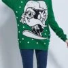 Women's Ugly Christmas Sweater Pullover Sweater Jumper Christmas Sweaters Crew Neck Ribbed Knit Acrylic Knitted Fall Winter Regular Outdoor Christmas Daily Stylish Casual Soft Long Sleeve Polka Dot