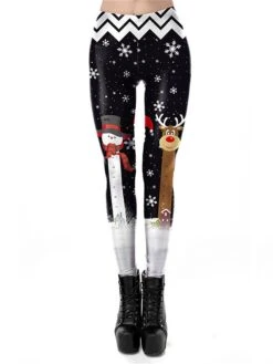 Women's Leggings Full Length Print Micro-elastic Mid Waist Vacation Fashion Christmas SKDK144 SKDK122 S M Fall Winter -Xmas Cothing Store rechko1696232183532
