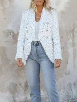 Women's Blazer Formal Button Plaid Warm Christmas Streetwear Regular Fit Outerwear Xmas Long Sleeve Fall Claret S -Xmas Cothing Store rfpbnv1692767167982