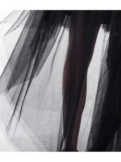 Women's Skirt & Dress Tutu Asymmetrical Chiffon Mesh Black White Red Fuchsia Skirts Summer Layered Tulle Lined Punk & Gothic Long Xmas Party Christmas One-Size -Xmas Cothing Store rklqvy1635328014172