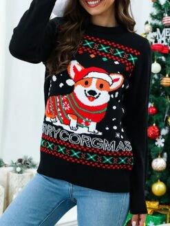 Women's Ugly Christmas Sweater Pullover Sweater Jumper Crew Neck Ribbed Knit Acrylic Oversized Fall Winter Regular Outdoor Xmas Daily Stylish Casual Soft Long Sleeve Animal Letter Yellow Red Blue 16 Women's Ugly Christmas Sweater Pullover Sweater Jumper Crew Neck Ribbed Knit Acrylic Oversized Fall Winter Regular Outdoor Xmas Daily Stylish Casual Soft Long Sleeve Animal Letter Yellow Red Blue -Xmas Cothing Store rlwrus1696903328321