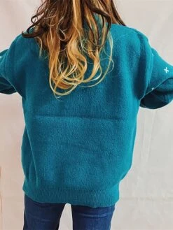 Women's Christmas Sweaters Pullover Sweater Jumper Crew Neck Chunky Knit Polyester Embroidery Spring Fall Winter Regular Christmas Daily New Year Fashion Daily Vintage Style Long Sleeve Elk Snowflake -Xmas Cothing Store rntxcy1697539835602