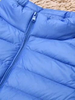 Women's Quilted Vest Sleeveless Puffer Jacket Christmas Windproof Warm Gilet Lightweight Parka ZipperStand Collar Outerwear Fall Light Pink Navy Black -Xmas Cothing Store rojziv1695715262460