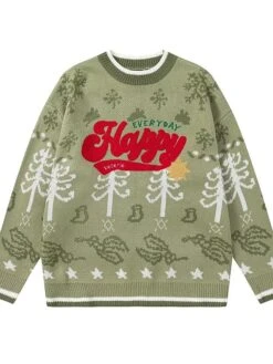 Women's Ugly Christmas Sweater Pullover Sweater Jumper Crew Neck Ribbed Knit Polyester Oversized Fall Winter Regular Outdoor Christmas Daily Stylish Casual Soft Long Sleeve Letter Snowflake Red Green -Xmas Cothing Store rrtrod1696903332230