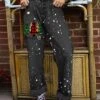 Women's Jeans Wide Leg Pants Trousers Full Length Vintage Streetwear Christmas Street Xmas Black Grey Dark Blue S M Fall Winter -Xmas Cothing Store saciqx1695621362129