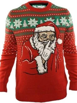 Women's Ugly Christmas Sweater Pullover Sweater Jumper Crew Neck Ribbed Knit Rayon Knitted Fall Winter Outdoor Xmas Daily Stylish Casual Soft Long Sleeve Santa Claus Snowflake Red S M L