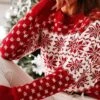 Women's Ugly Christmas Sweater Xmas Pullover Sweater Jumper Crew Neck Knit Acrylic Knitted Fall Winter Christmas Casual Soft Long Sleeve Snowflake White Red S M L -Xmas Cothing Store sbrdyu1632737995189