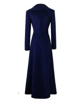 Women's Winter Coat Long Overcoat Double Breasted Lapel Trench Coat Christmas Red Dress Coat Party Wear Thermal Warm Windproof Jacket Elegant Lady Street Outerwear Long Sleeve Fall -Xmas Cothing Store sbyxft1667964382884