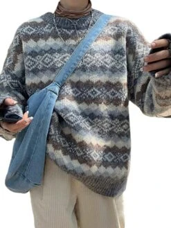 Women's Ugly Christmas Sweater Pullover Sweater Jumper Christmas Sweaters Crew Neck Ribbed Knit Polyester Oversized Knitted Fall Winter Regular Outdoor Christmas Daily Fashion Casual Soft Long Sleeve -Xmas Cothing Store sccngh1697626875330