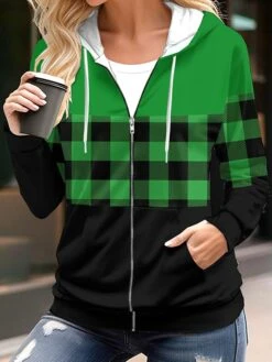 Women's Hoodied Jacket Drawstring Christmas Print Lattice Casual / Daily Fashion Loose Fit Outerwear Long Sleeve Fall Light Pink S 10 Women's Hoodied Jacket Drawstring Christmas Print Lattice Casual / Daily Fashion Loose Fit Outerwear Long Sleeve Fall Light Pink S -Xmas Cothing Store sdkqne1693545291710