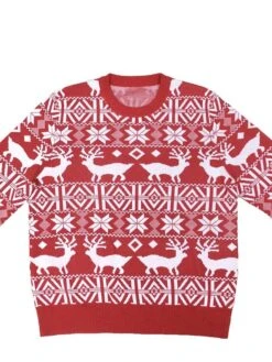 Women's Ugly Christmas Sweater Pullover Sweater Jumper Crew Neck Ribbed Knit Acrylic Knitted Fall Winter Outdoor Xmas Holiday Stylish Casual Soft Long Sleeve Elk Snowflake Wine Red S M L -Xmas Cothing Store sdvmxq1666778208148