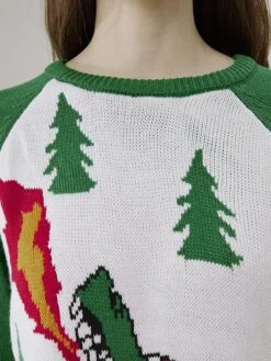 Women's Ugly Christmas Sweater Pullover Sweater Jumper Christmas Sweaters Crew Neck Ribbed Knit Acrylic Knitted Fall Winter Regular Outdoor Christmas Daily Fashion Casual Soft Long Sleeve Animal -Xmas Cothing Store semnkt1697290678666