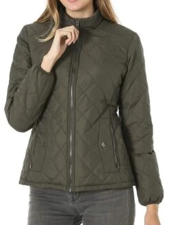 Women's Parka Outdoor Christmas Street Xmas Fall Winter Regular Coat Stand Collar Regular Fit Thermal Warm Windproof Comtemporary Casual Minimalism Jacket Long Sleeve Solid Color With Pockets Full Zip -Xmas Cothing Store skuuic1693389138418