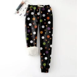 Women's Sweatpants Jogging PantsGreen Red Green / Black Hip Hop Athleisure Christmas Weekend Xmas Side Pockets Full Length Comfort Polka Dot S M L XL XXL -Xmas Cothing Store snaobd1665374263243