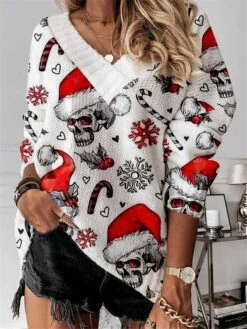 Women's Ugly Christmas Sweater Pullover Sweater Jumper Christmas Sweaters Crew Neck Ribbed Knit Acrylic Knitted Fall Winter Regular Outdoor Xmas Daily Stylish Casual Soft Long Sleeve Snowman