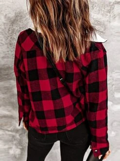 Women's Teddy Coat Christmas Winter Coat Fleece Sherpa Jacket Plaid Print Warm Street Xmas Jacket Long Sleeve With Pockets Red Gray 11 Women's Teddy Coat Christmas Winter Coat Fleece Sherpa Jacket Plaid Print Warm Street Xmas Jacket Long Sleeve With Pockets Red Gray -Xmas Cothing Store srvcca1693896103887