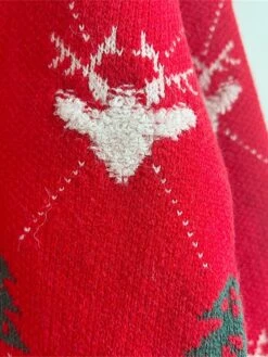 Women's Ugly Christmas Sweater Pullover Sweater Jumper Crew Neck Ribbed Knit Polyester Oversized Fall Winter Regular Outdoor Christmas Daily Stylish Casual Soft Long Sleeve Elk Christmas Tree Red -Xmas Cothing Store suzfra1696903404107