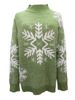 Women's Ugly Christmas Sweater Pullover Sweater Jumper Christmas Sweaters Stand Collar Ribbed Knit Polyester Knitted Fall Winter Regular Outdoor Christmas Daily Stylish Casual Soft Long Sleeve -Xmas Cothing Store sxtzqj1697290861092