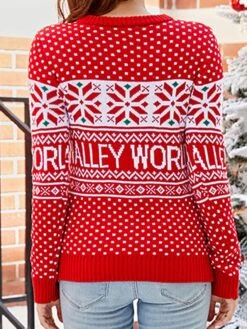 Women's Ugly Christmas Sweater Pullover Sweater Jumper Crew Neck Ribbed Knit Acrylic Patchwork Fall Winter Regular Xmas Daily Going Out Stylish Casual Soft Long Sleeve Elk Christmas Tree Black -Xmas Cothing Store tbtxgg1695029183747