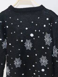 Women's Ugly Christmas Sweater Pullover Sweater Jumper Crew Neck Ribbed Knit Polyester Patchwork Fall Winter Regular Outdoor Xmas Daily Stylish Casual Soft Long Sleeve Elk Snowflake Black Red S 22 Women's Ugly Christmas Sweater Pullover Sweater Jumper Crew Neck Ribbed Knit Polyester Patchwork Fall Winter Regular Outdoor Xmas Daily Stylish Casual Soft Long Sleeve Elk Snowflake Black Red S -Xmas Cothing Store tfxrbk1695111141546