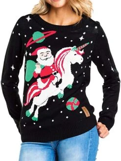Women's Ugly Christmas Sweater Pullover Sweater Jumper Crew Neck Ribbed Knit Acrylic Patchwork Fall Winter Regular Outdoor Xmas Daily Stylish Casual Soft Long Sleeve Animal Geometric Santa Claus